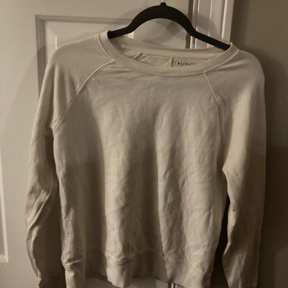 Athleta White Crewneck Sweatshirt